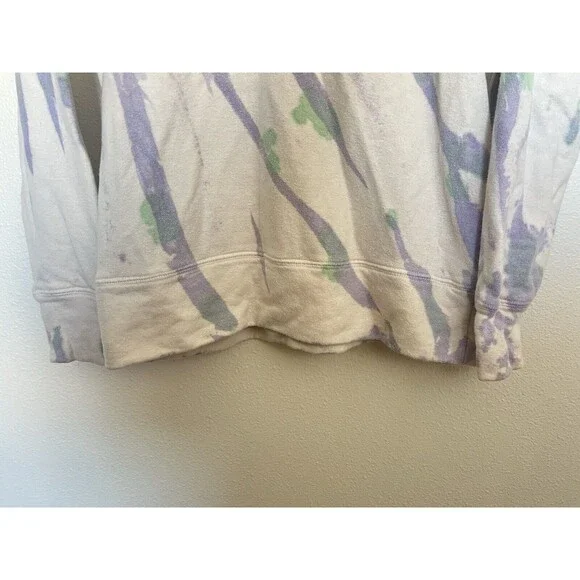 Jungmaven Sweatshirt Mens XS Purple Green White Tie-Dyed Hemp Organic Cotton - Picture 4 of 8